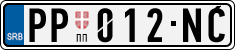 License plate of Serbia, Cars