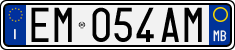 License plate of Italy, Cars (1994 year series)