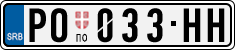 License plate of Serbia, Cars