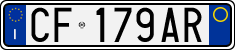 License plate of Italy, Cars (1994 year series)