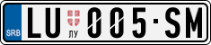 License plate of Serbia, Cars