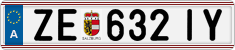 License plate of Austria, Regular plates