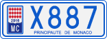 License plate of Monaco, Cars