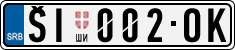 License plate of Serbia, Cars