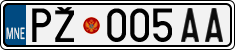 License plate of Montenegro, Trailers