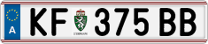 License plate of Austria, Regular plates