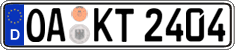 German license plate, Regular plates