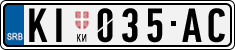 License plate of Serbia, Cars