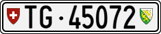 License plate of Switzerland, Cars