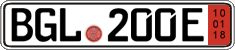 German license plate, Export transit plates