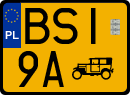 License plates of Poland, Oldtimers