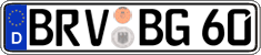 German license plate, Regular plates