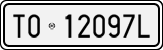 License plate of Italy, Cars (1927 year series)