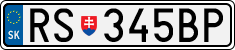 License plate of Slovakia, Cars