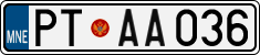 License plate of Montenegro, Cars