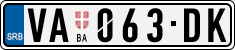 License plate of Serbia, Cars