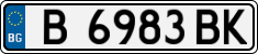 License plate of Bulgaria, Cars