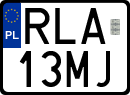 License plates of Poland, Regular car plates
