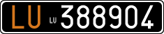 License plate of Italy, Cars (1927 year series)