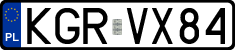 License plates of Poland, Regular car plates