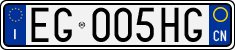License plate of Italy, Cars (1994 year series)