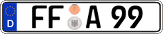 German license plate, Regular plates