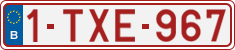 License plate of Belgium, Regular plates (2010)