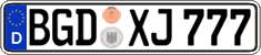 German license plate, Regular plates