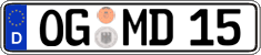 German license plate, Regular plates