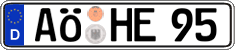German license plate, Regular plates