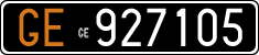 License plate of Italy, Cars (1927 year series)