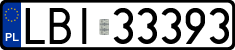 License plates of Poland, Regular car plates