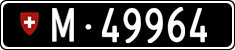 License plate of Switzerland, Military (black)