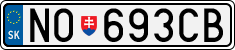 License plate of Slovakia, Cars