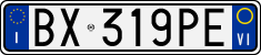 License plate of Italy, Cars (1994 year series)