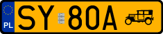 License plates of Poland, Oldtimers
