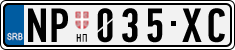 License plate of Serbia, Cars
