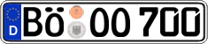 German license plate, Regular plates