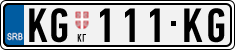 License plate of Serbia, Cars