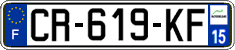 French license plate, SIV (ordinary)