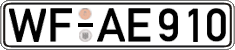 German license plate, Regular plates