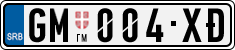 License plate of Serbia, Cars