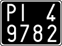 License plate of Italy, Cars (1927 year series)