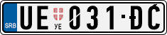 License plate of Serbia, Cars