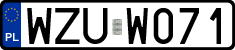 License plates of Poland, Regular car plates