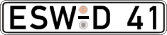 German license plate, Regular plates