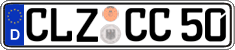 German license plate, Regular plates