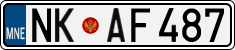 License plate of Montenegro, Cars