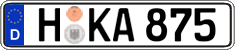 German license plate, Regular plates