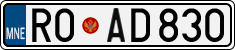 License plate of Montenegro, Cars